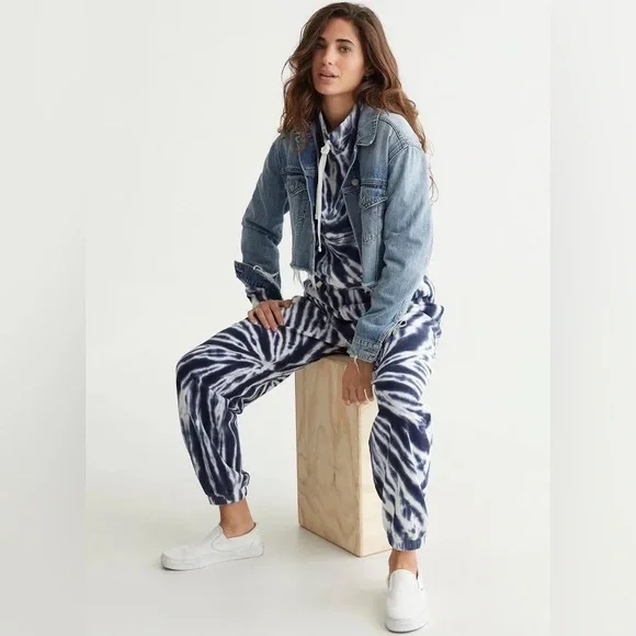 Lucky Brand🍀 Womens Chill At Home Tie-dye Cotton Joggers, Size S - Picture 1 of 16